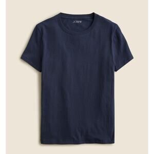 J.Crew Vintage Jersey Classic-fit Crewneck T-shirt WMNS L Navy Blue Short Sleeve